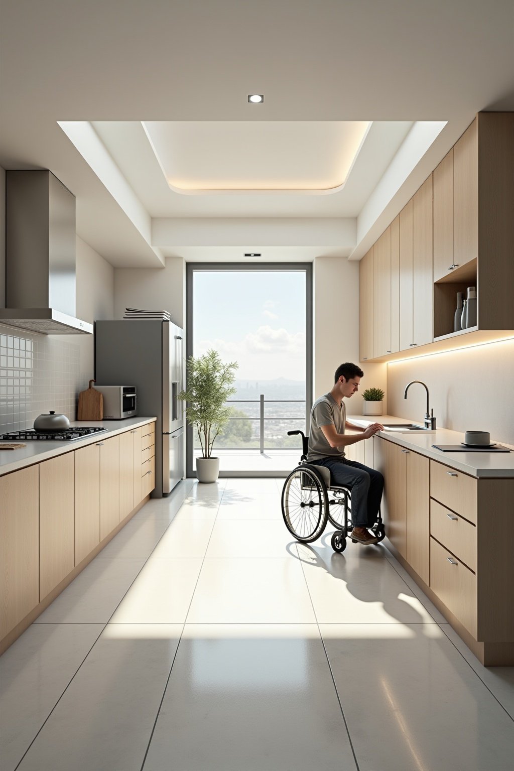 Raumaufteilung barrierefreie Küche