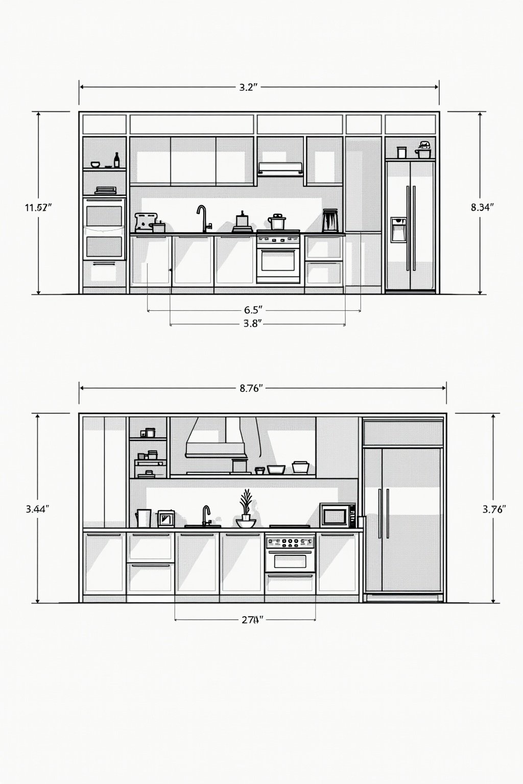 bewegungsflaechen kueche outline 2