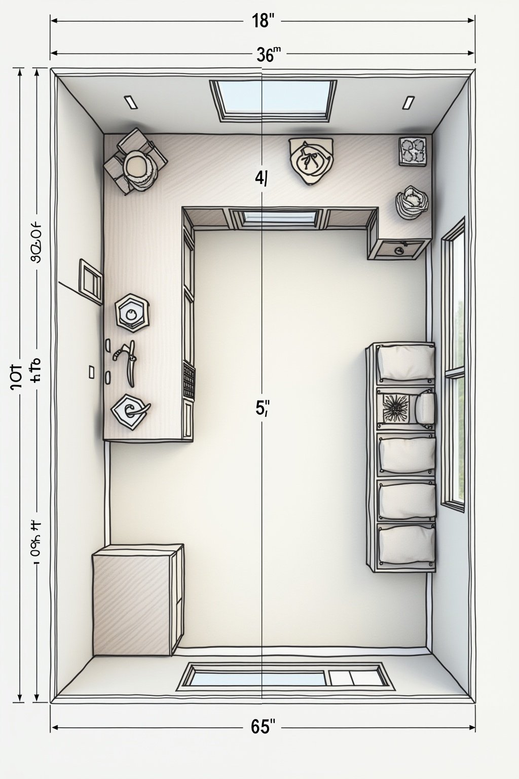 bewegungsflaechen kueche outline 3