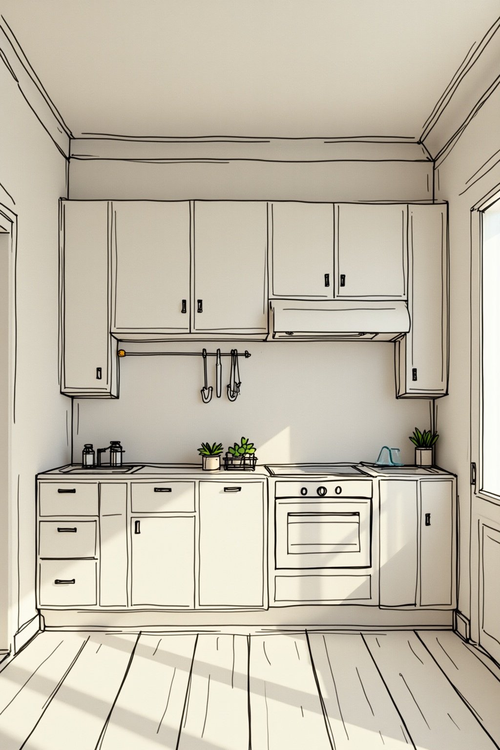 freistehende kueche planen outline 2