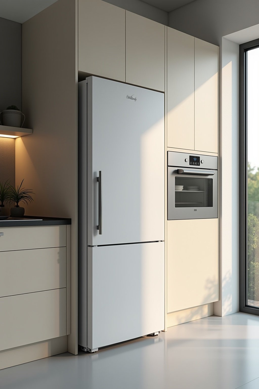 8 Tipps: Freistehender Kühlschrank in Küche integrieren 19 freistehender kuehlschrank in kueche integrieren outline 7