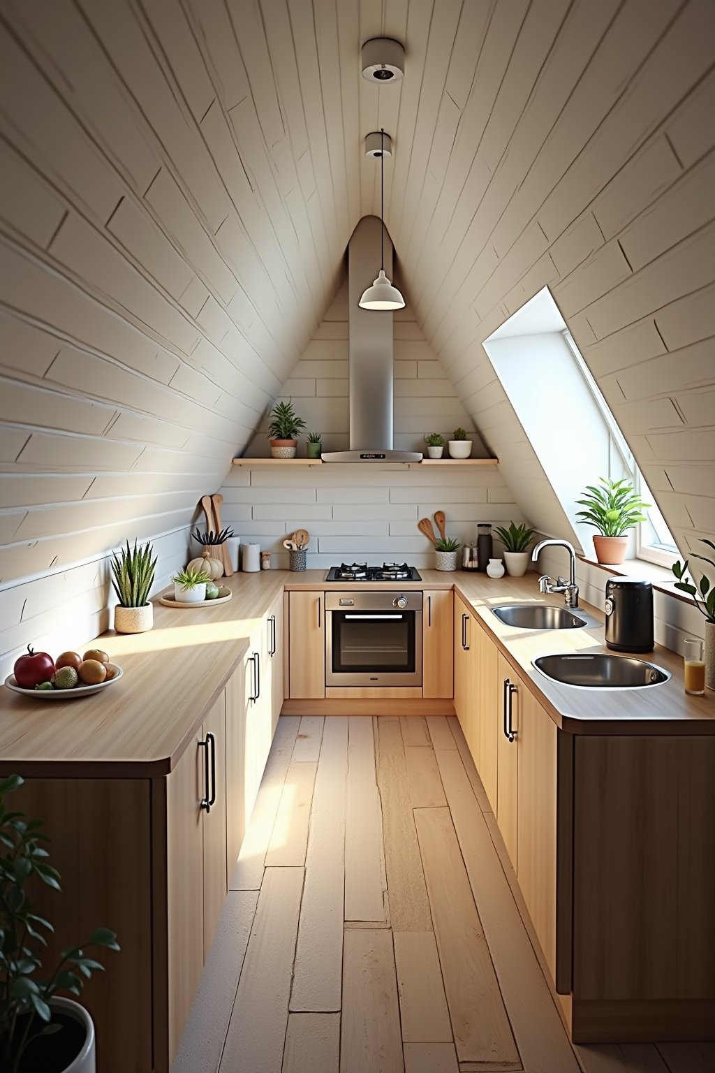 Planung kleine Küche mit Dachschräge – Schritt-für-Schritt