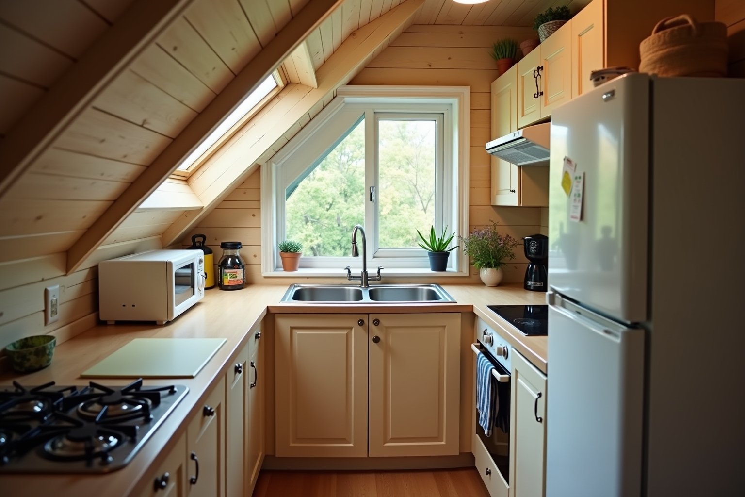 8 Ideen für kleine Küche mit Dachschräge