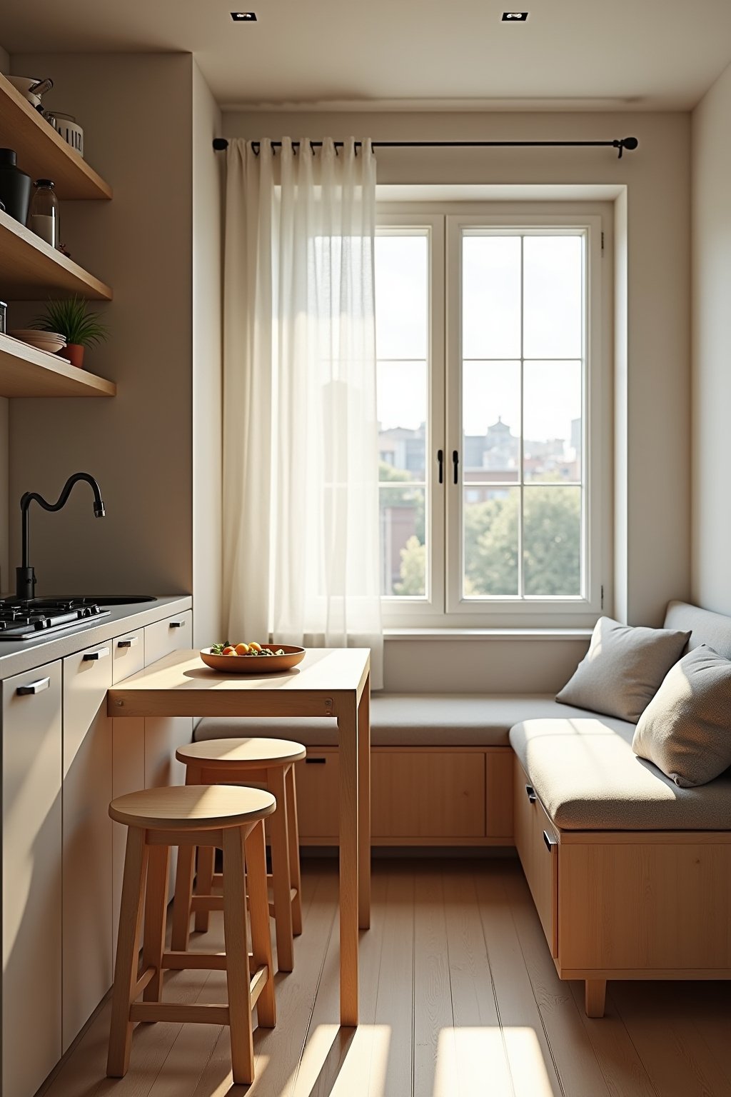 kleine kueche mit essplatz outline 4