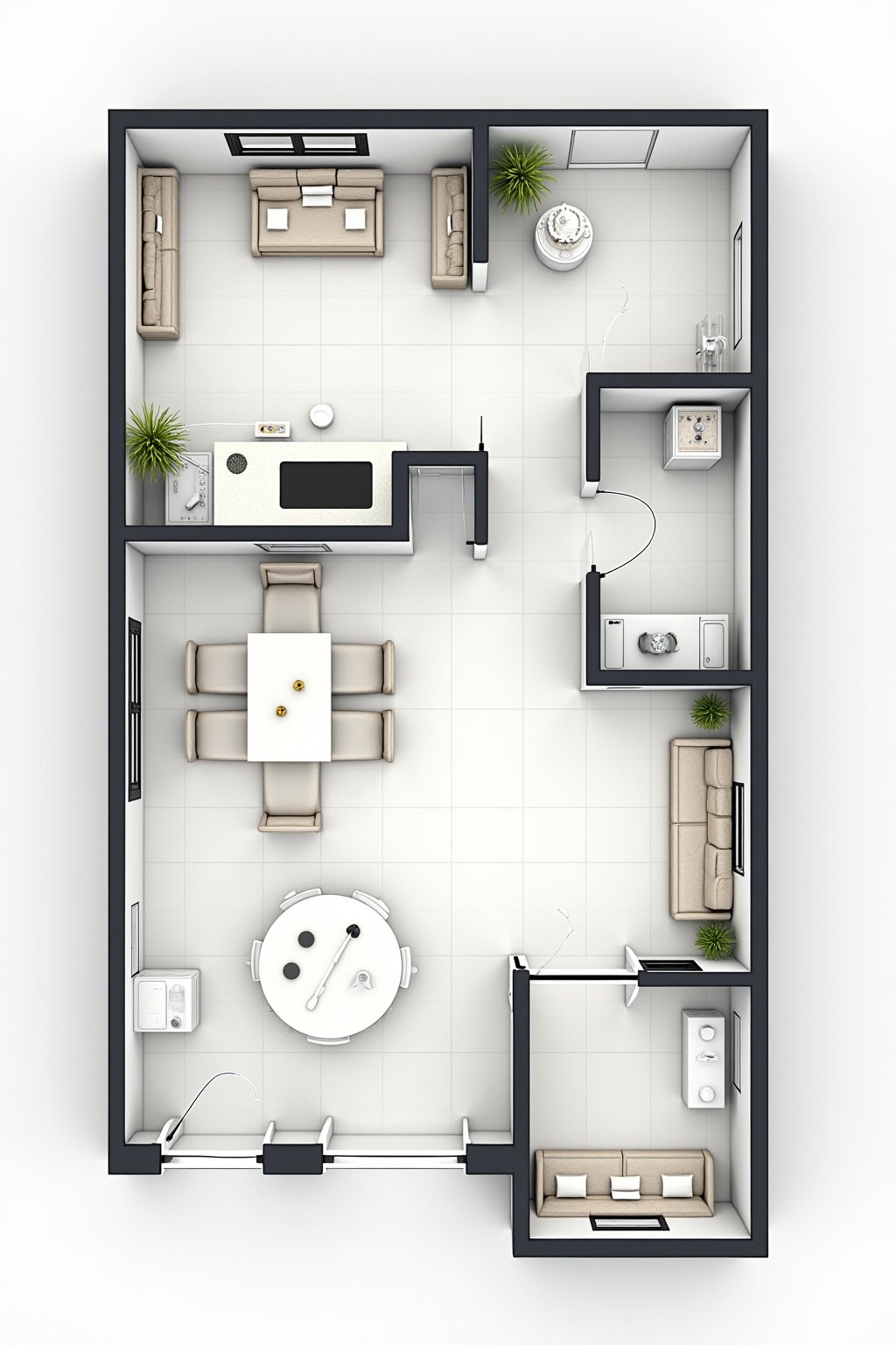 Maße kleine U Form Küche