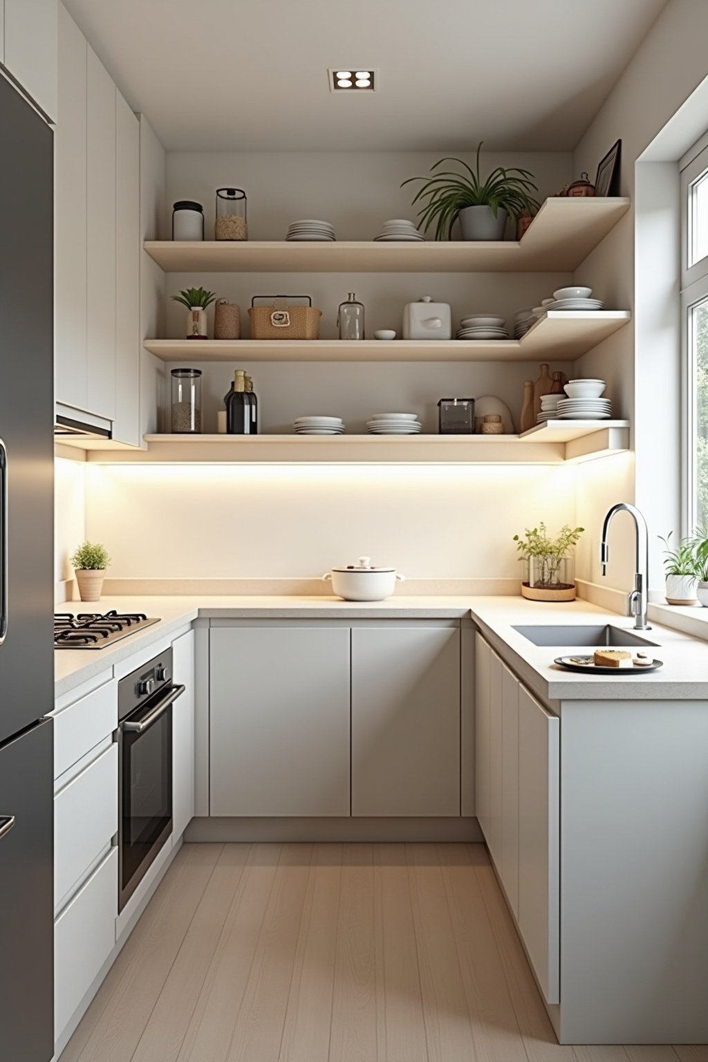 Stauraumlösungen kleine U Form Küche