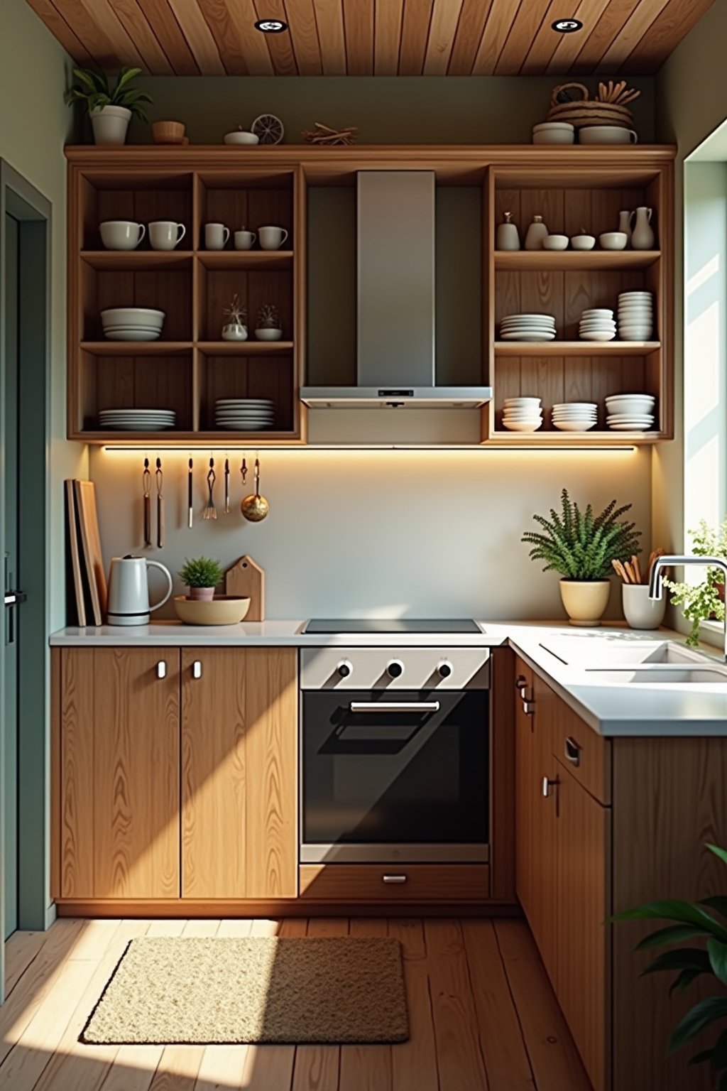 kleine verwinkelte kueche outline 1