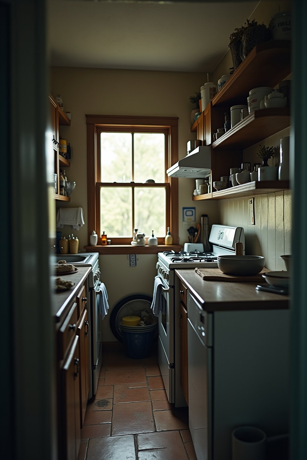 kleine verwinkelte kueche outline 2