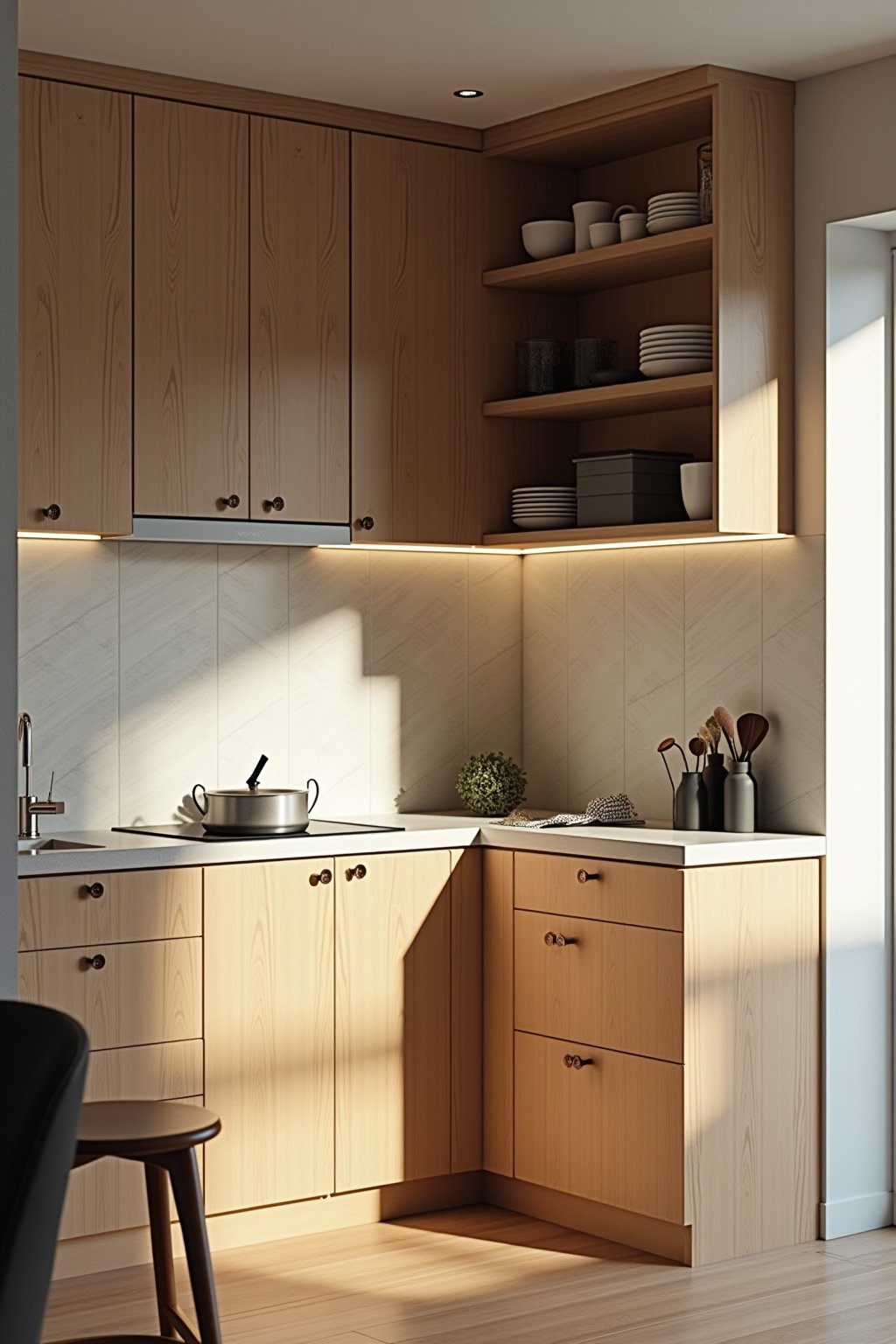 kleine verwinkelte kueche outline 5