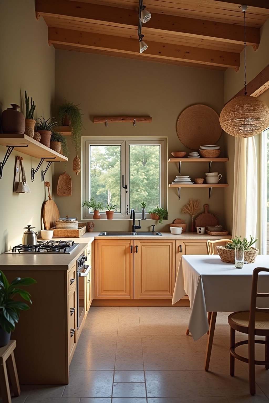 kueche boho style gestalten outline 4
