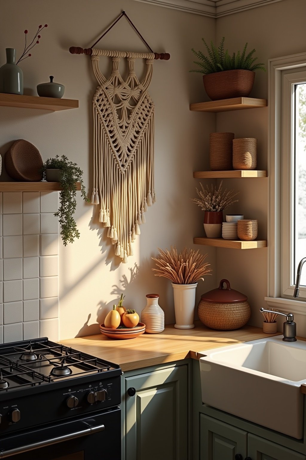 kueche boho style gestalten outline 6