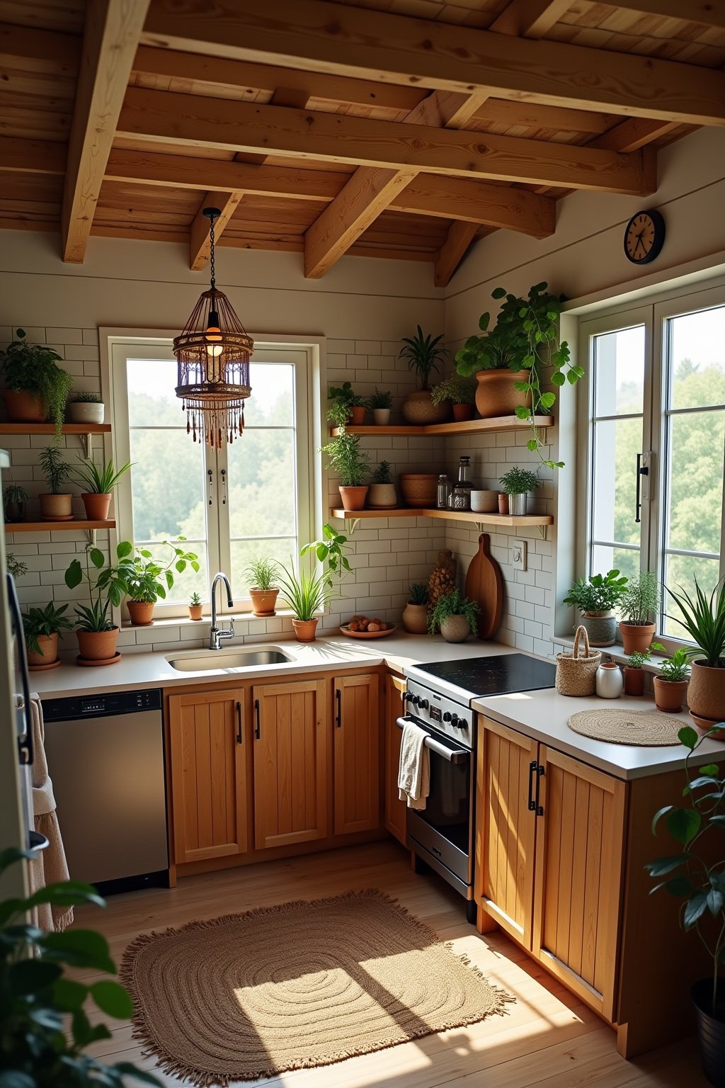 kueche boho style gestalten outline 7