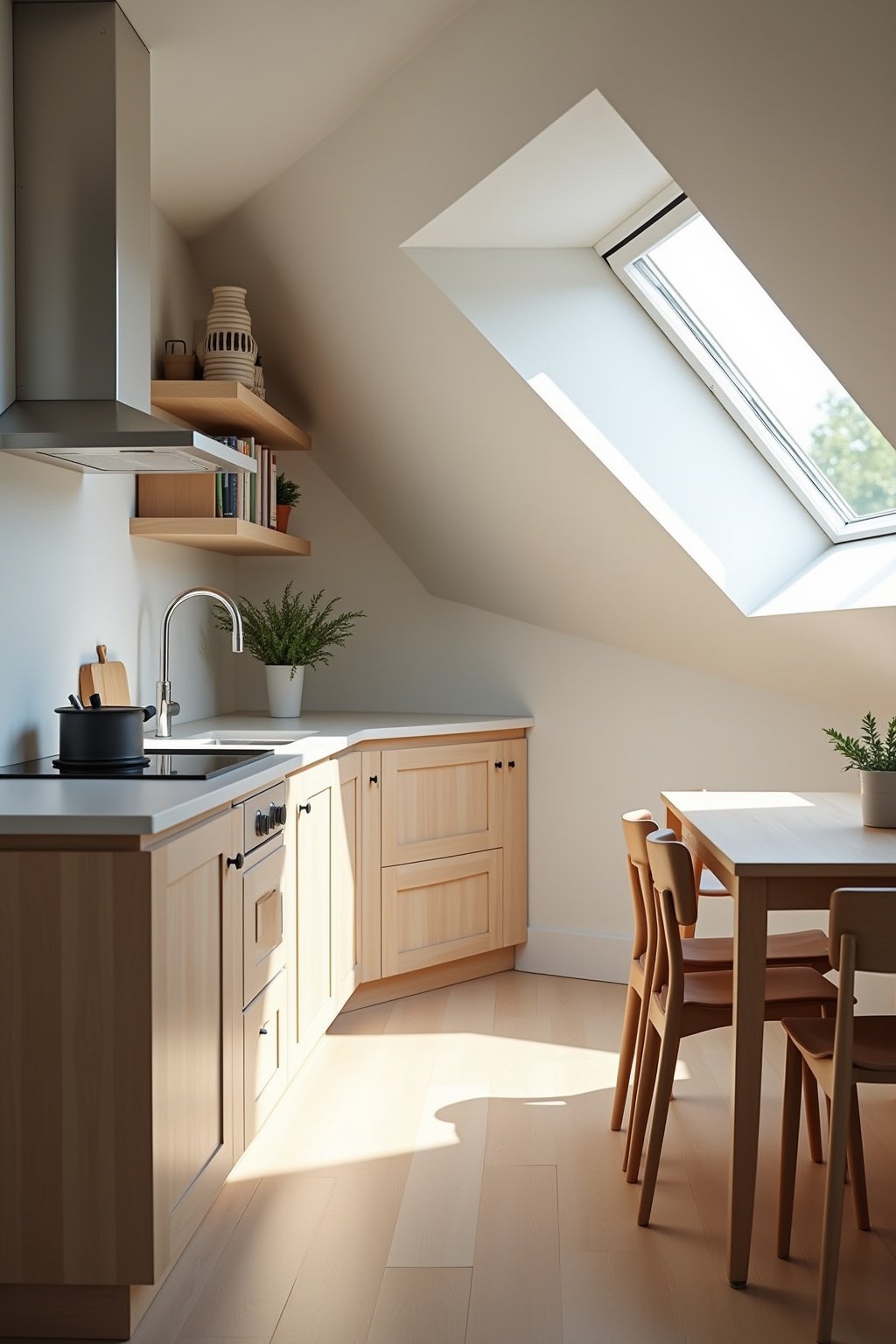 Stauraumlösungen Küche Dachgeschoss Schrägen