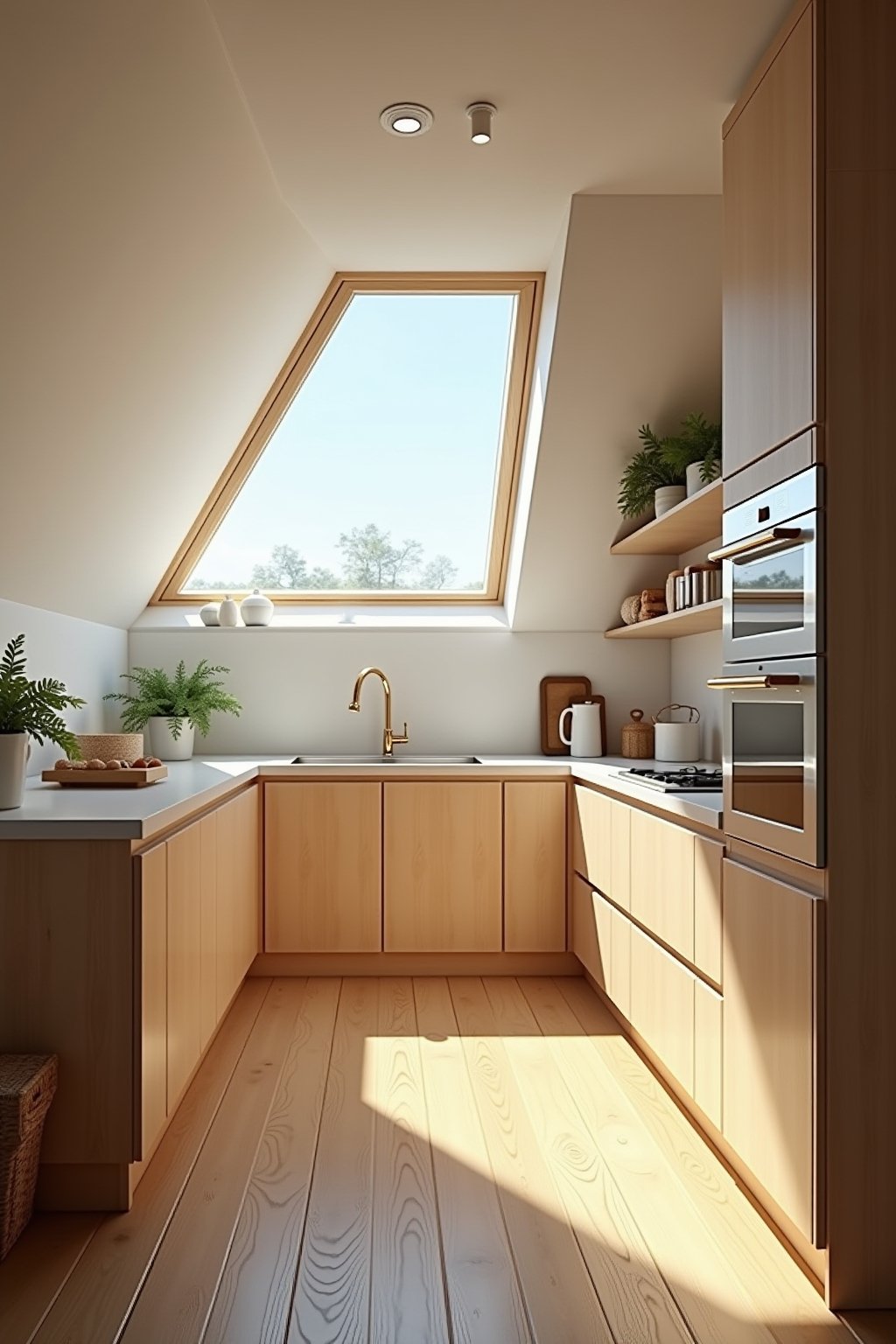 Beleuchtung Küche im Dachgeschoss