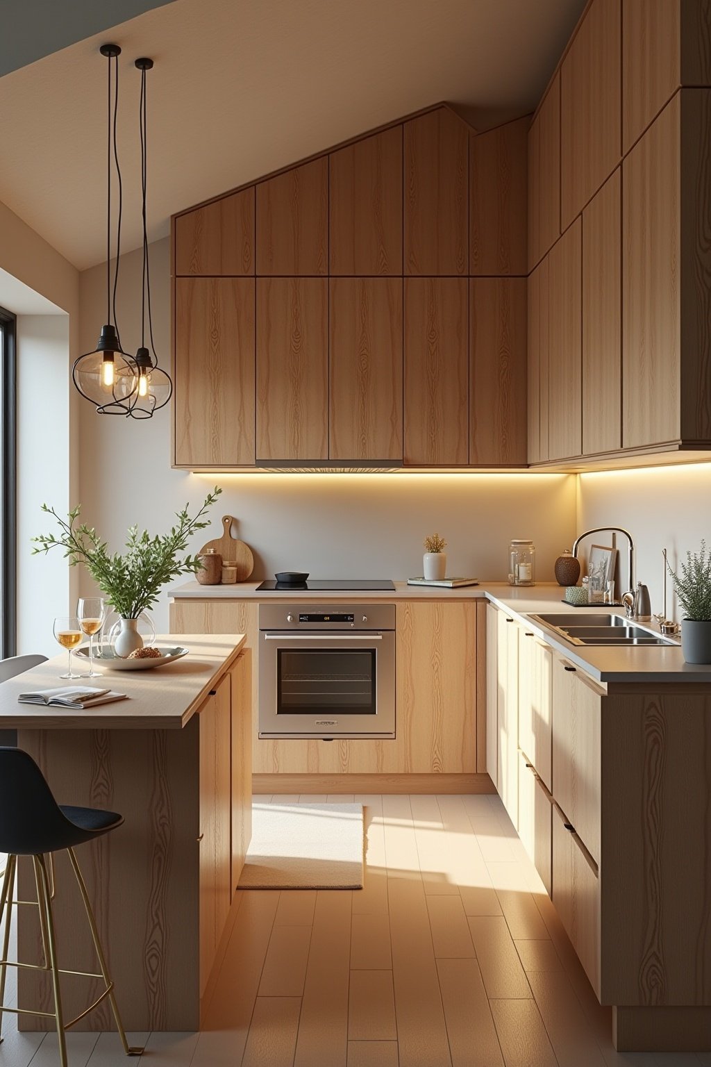 8 Ideen für Küche Dachschräge Stauraum