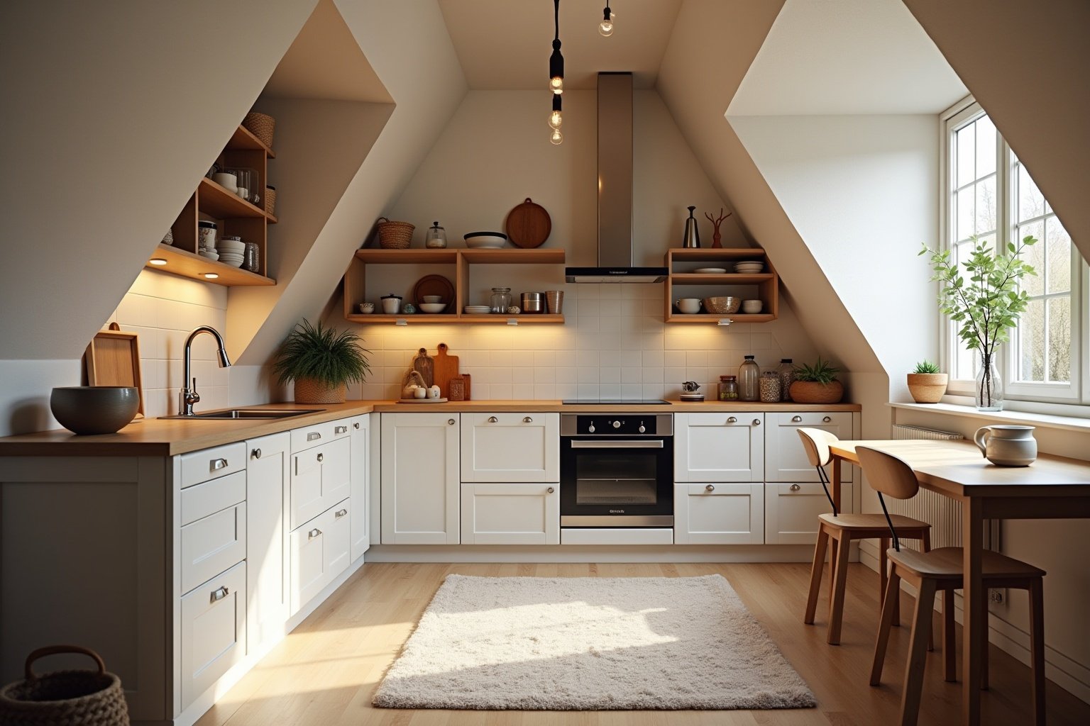 Die 8 besten Ideen: Küche Dachschräge Stauraum