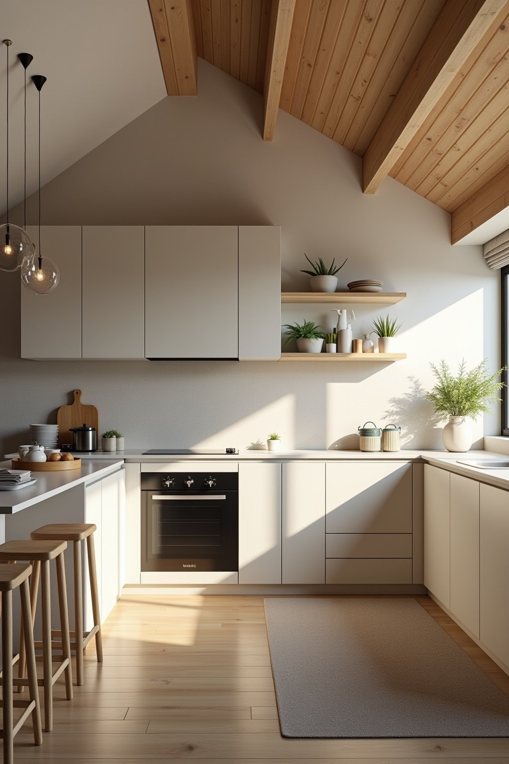 kueche fuer dachschraege outline 1