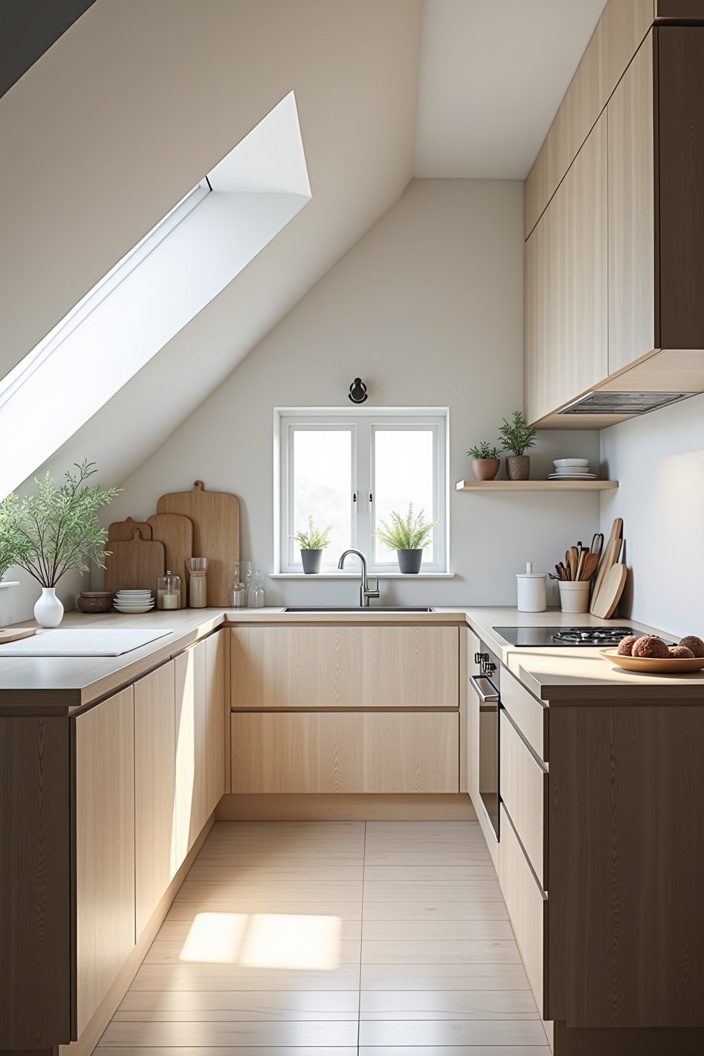 kueche fuer dachschraege outline 2