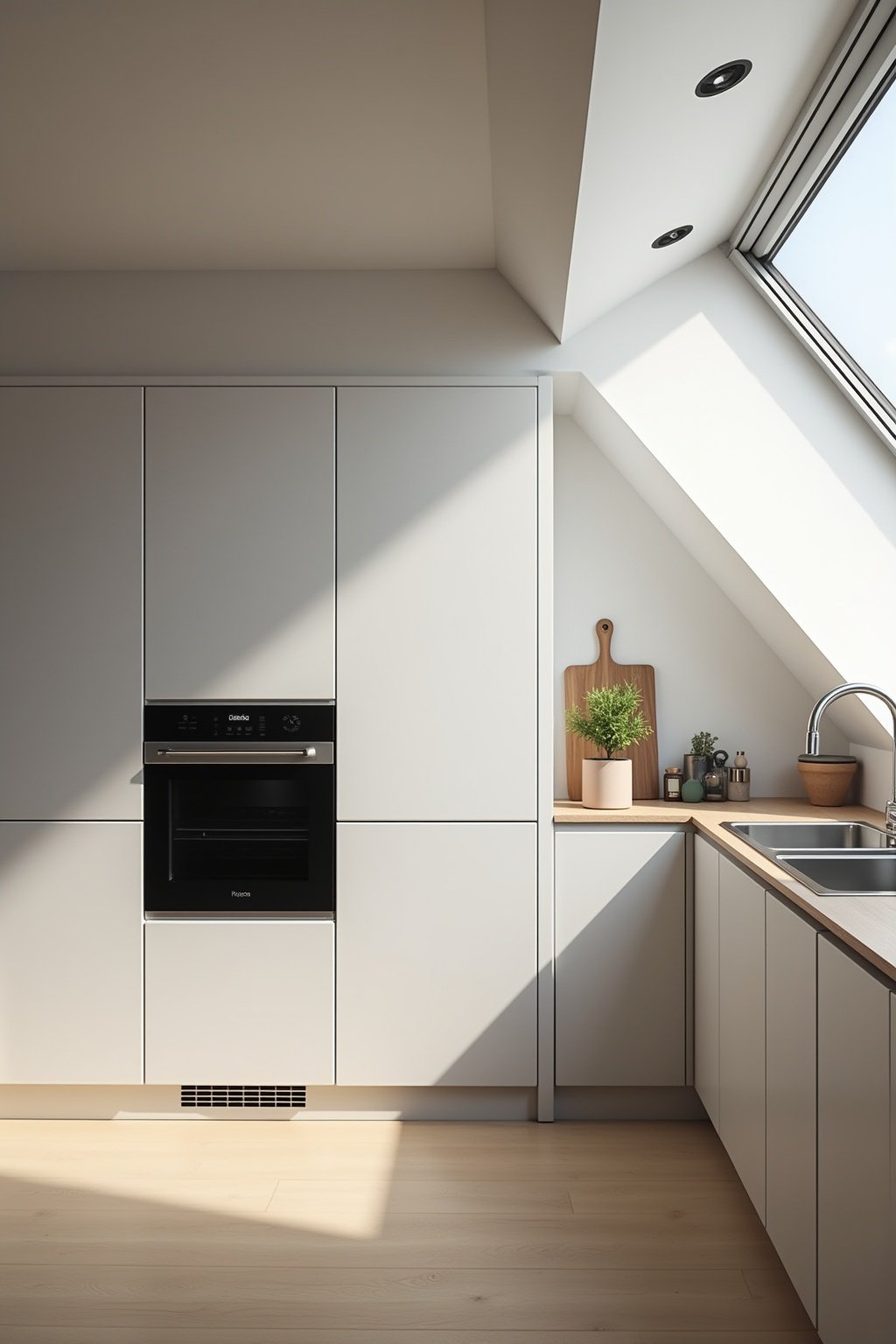 kueche fuer dachschraege outline 6