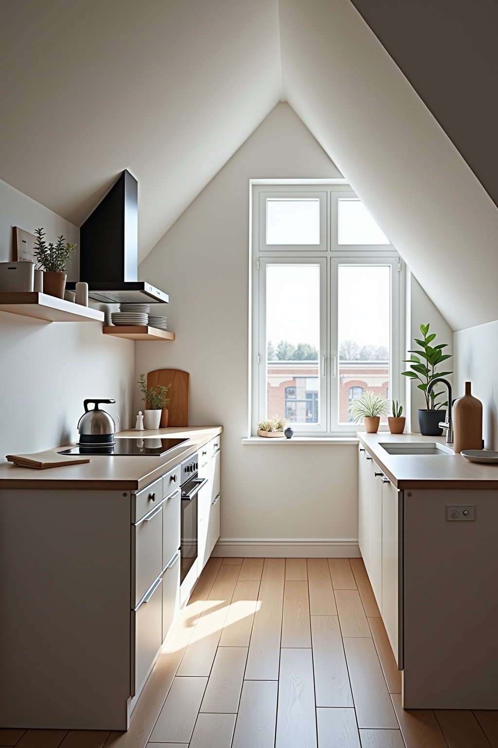 kueche fuer dachschraege outline 7