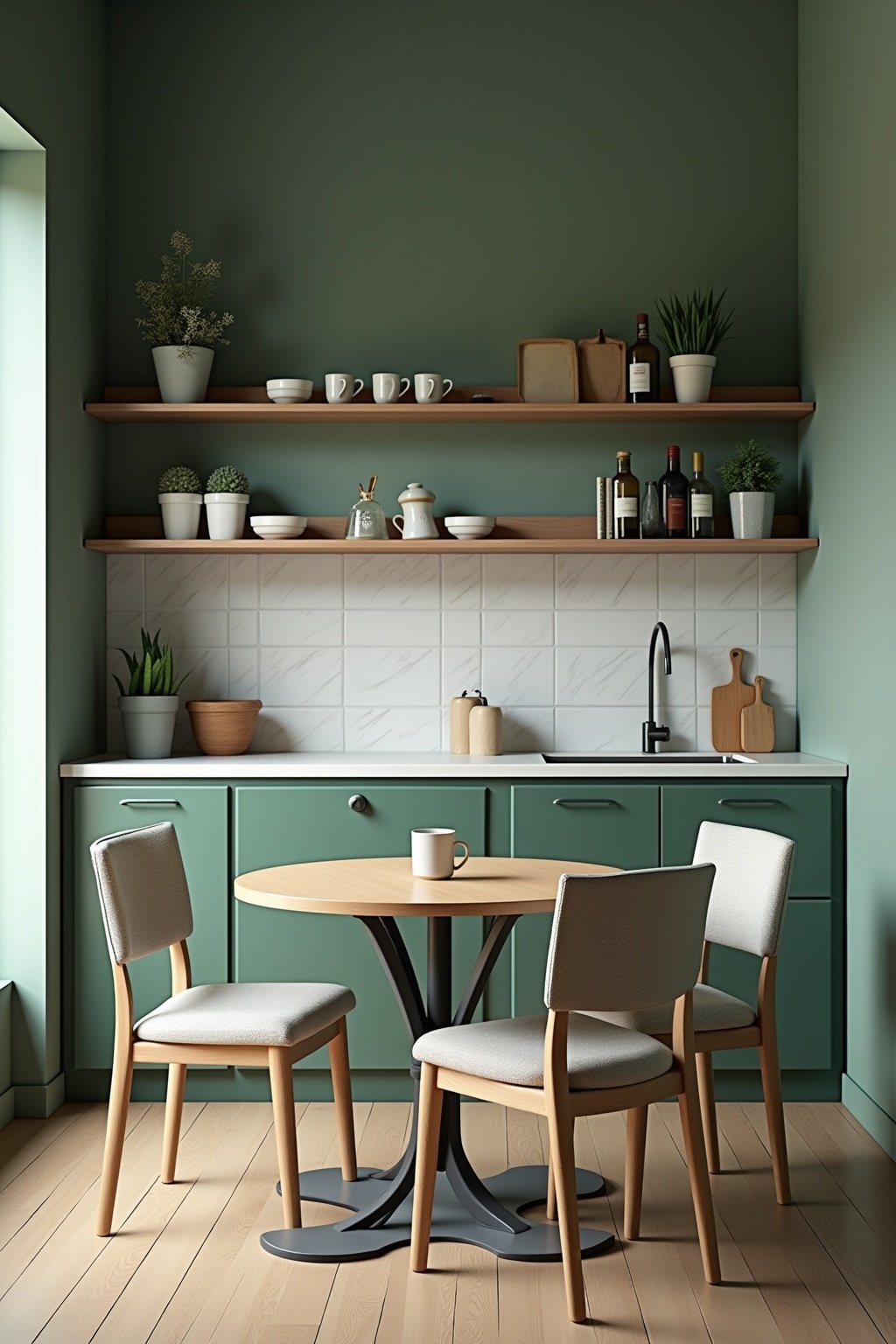 kueche gruen grau outline 6