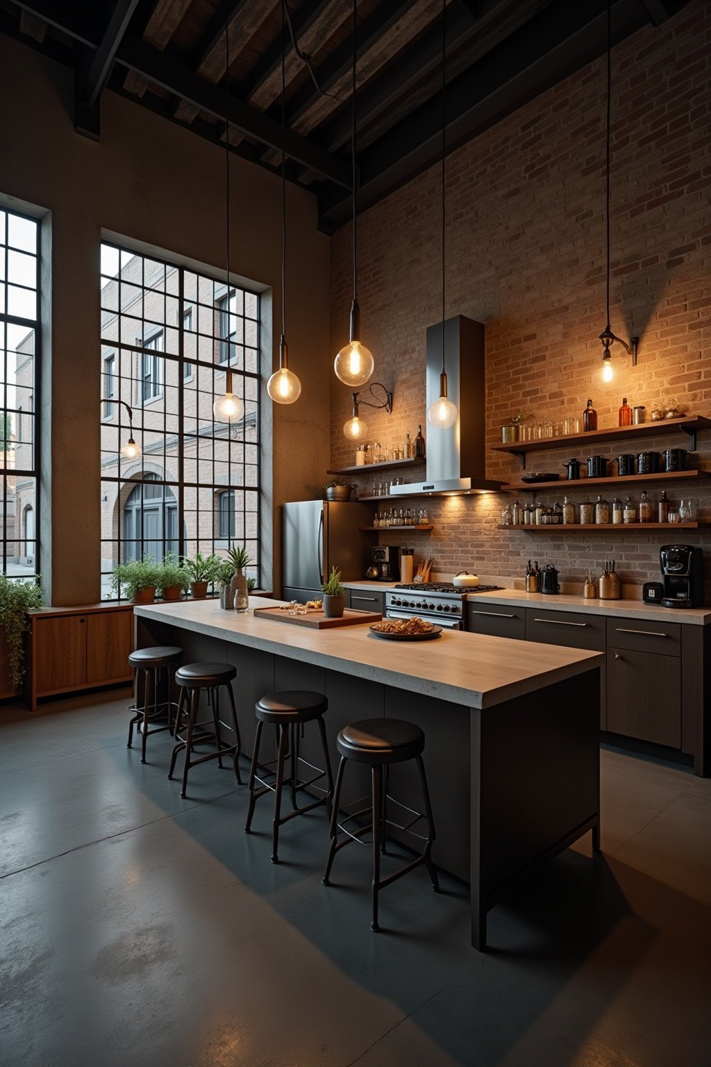 kueche industrial style planen outline 1