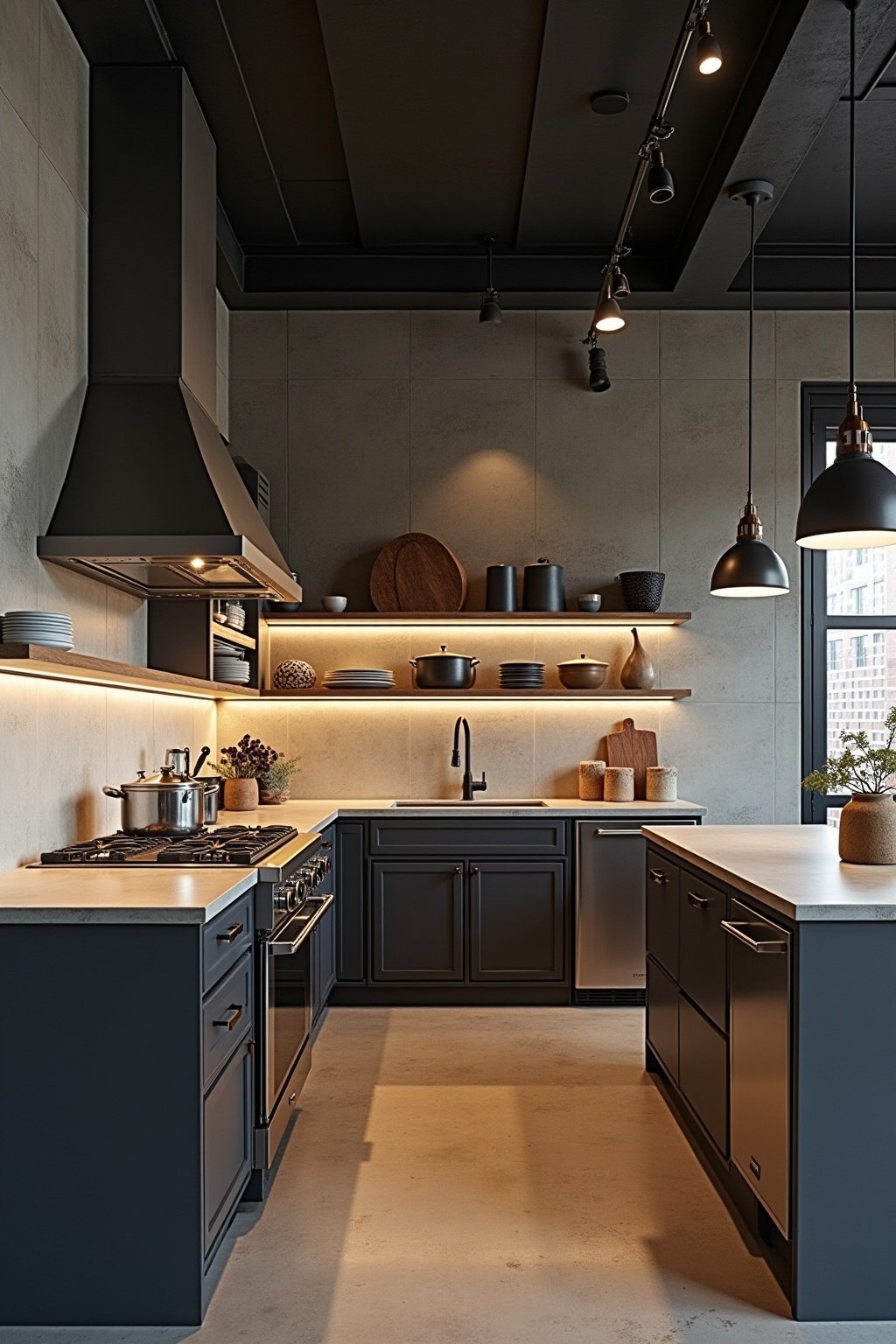 kueche industrial style planen outline 7