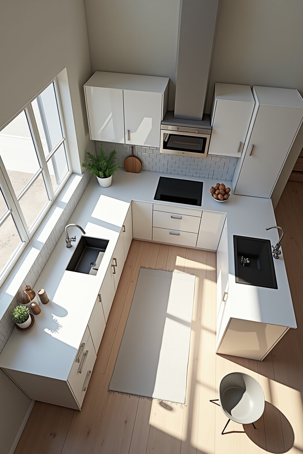 Arbeitsdreieck L-Form Grundriss Küche