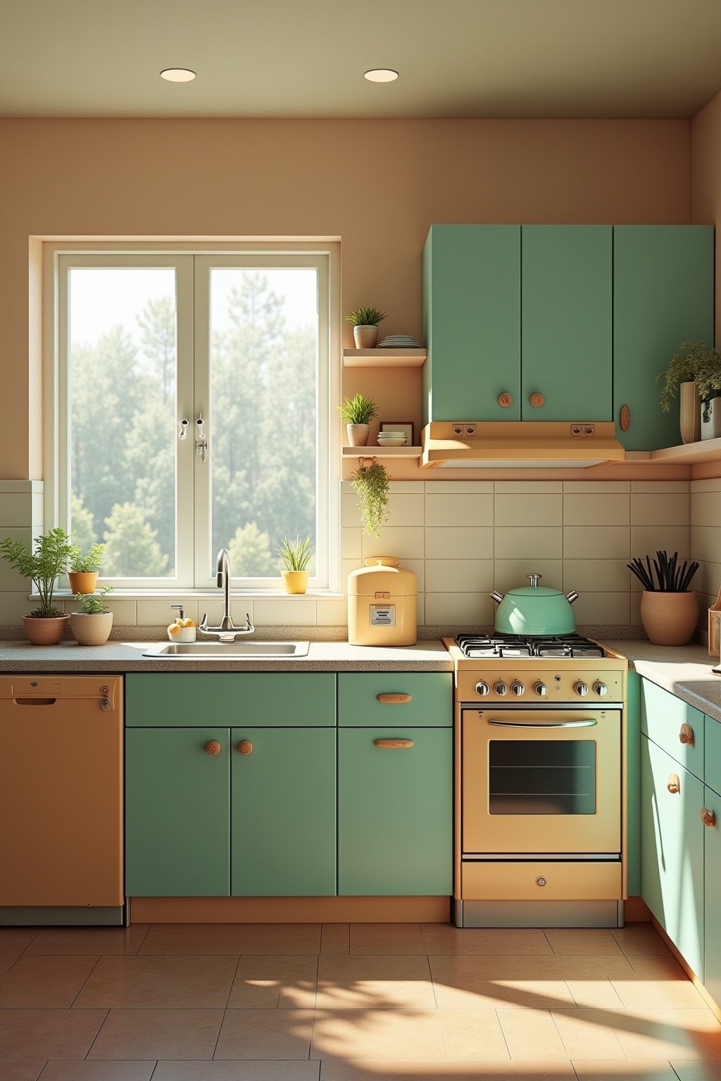 kueche retro gestalten outline 1