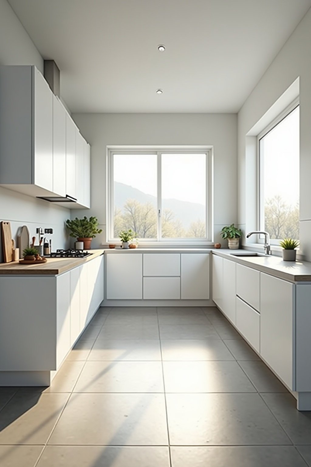 kueche u form grundriss outline 5