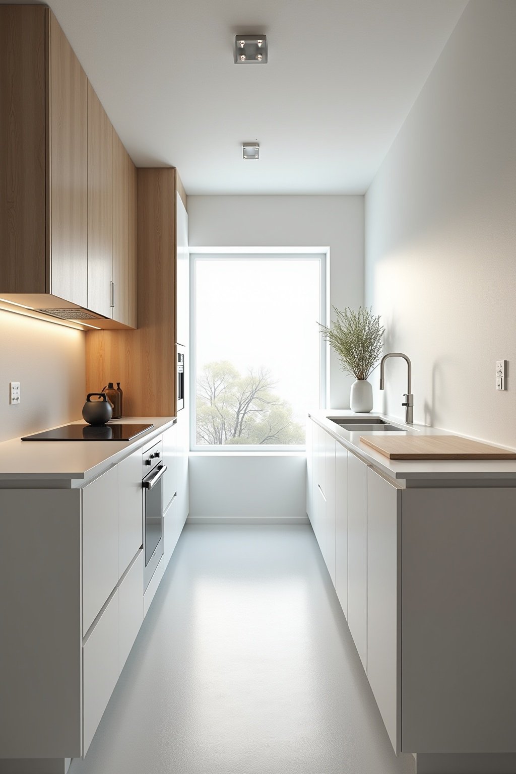 Stauraumlösungen schmale U-Küche