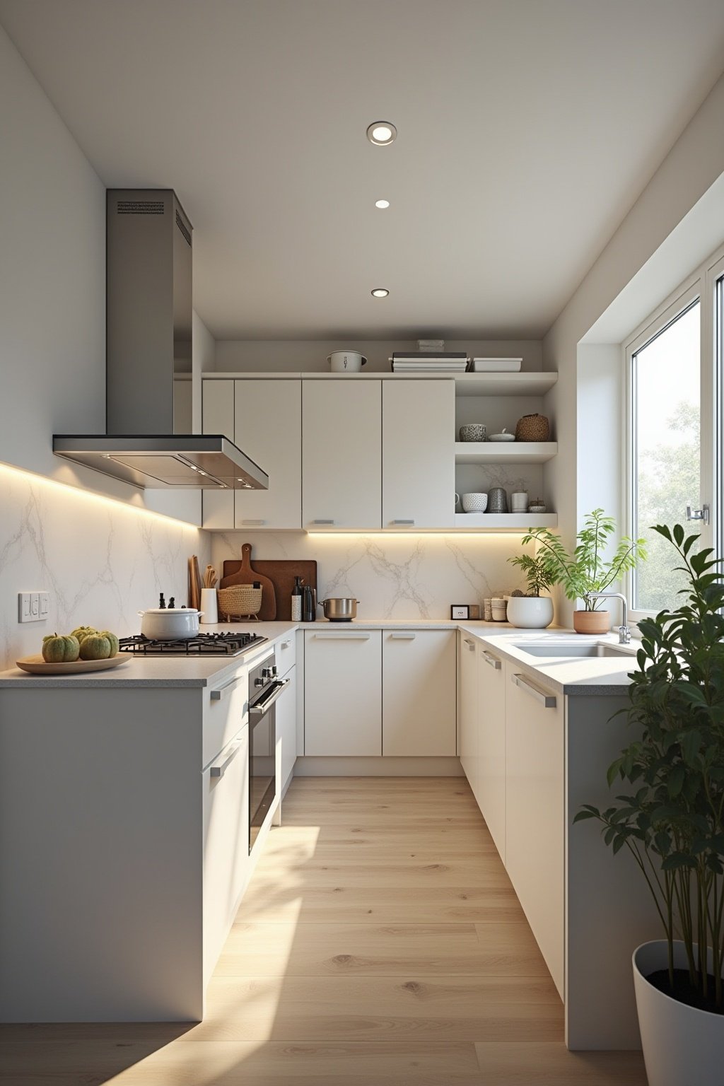 Geräteauswahl schmale U-Form-Küche