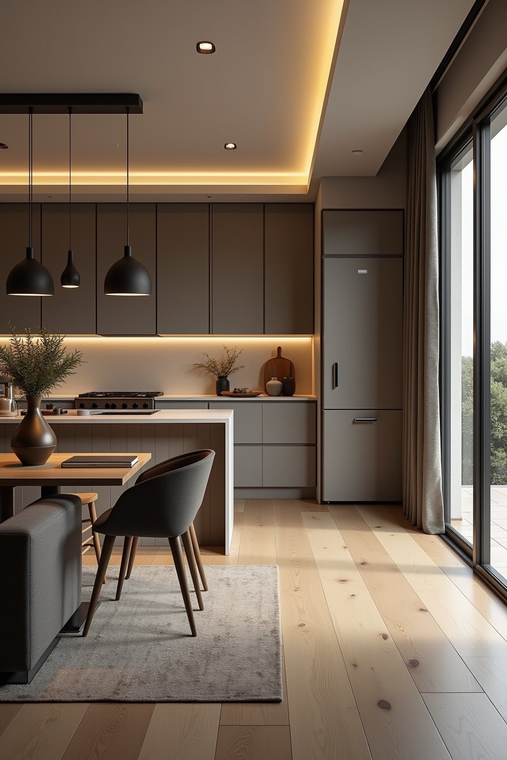 kueche und wohnzimmer optisch trennen outline 1