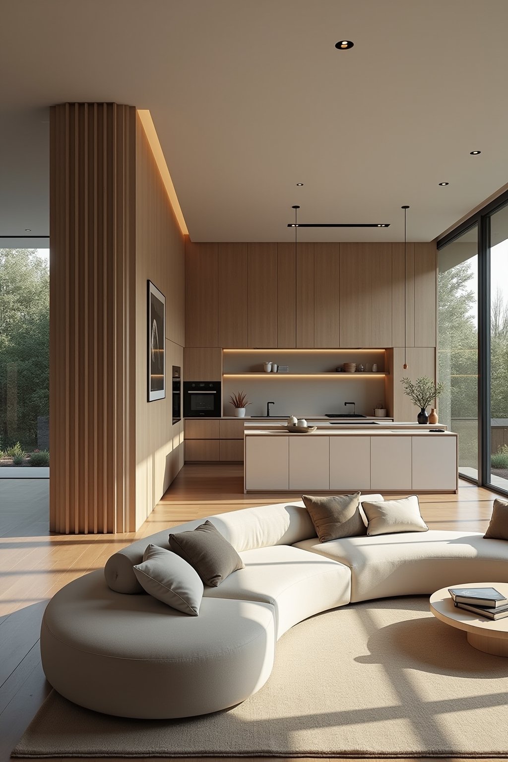 kueche und wohnzimmer optisch trennen outline 2