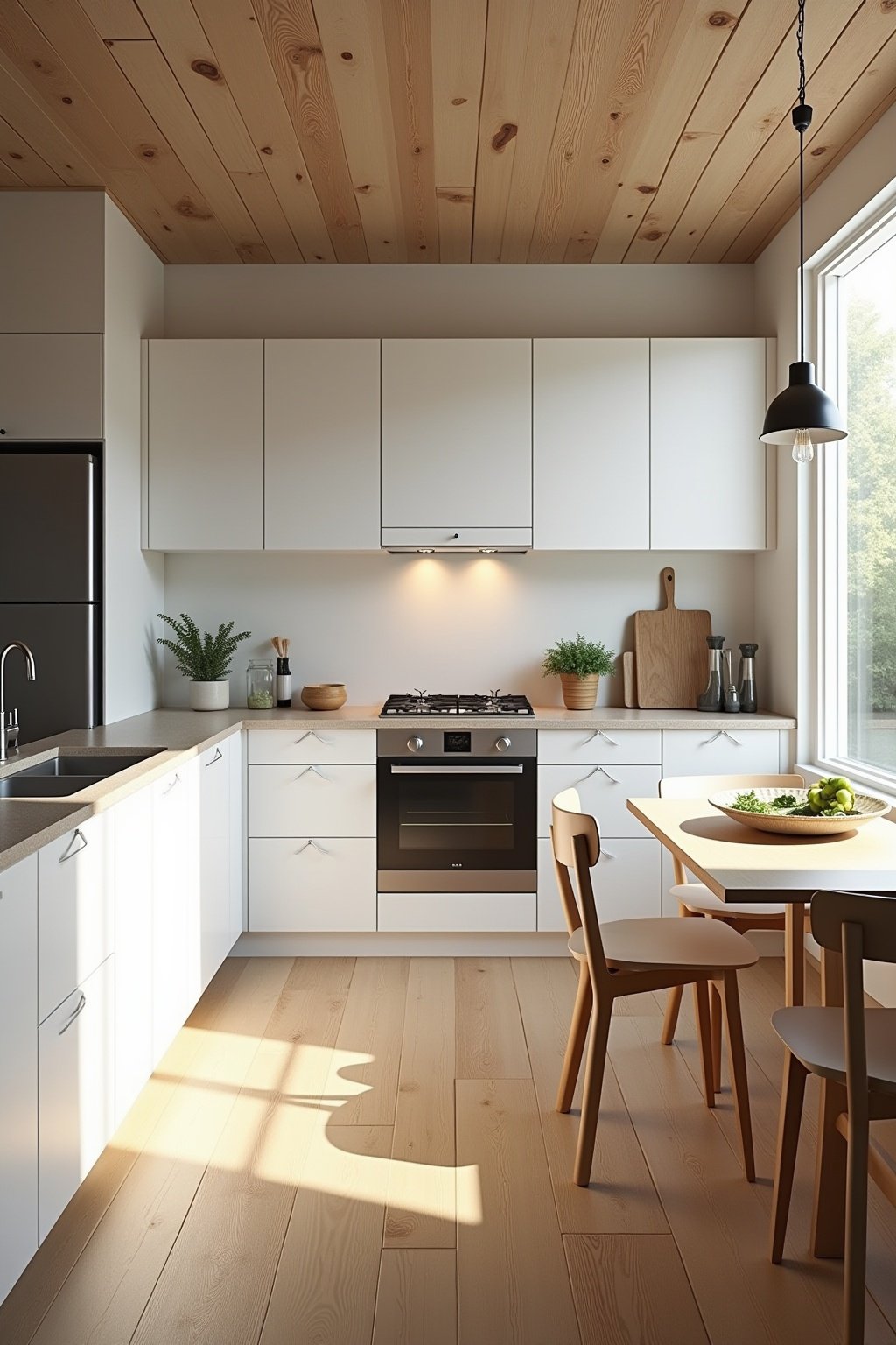 kueche weiss mit holz kombiniert outline 3