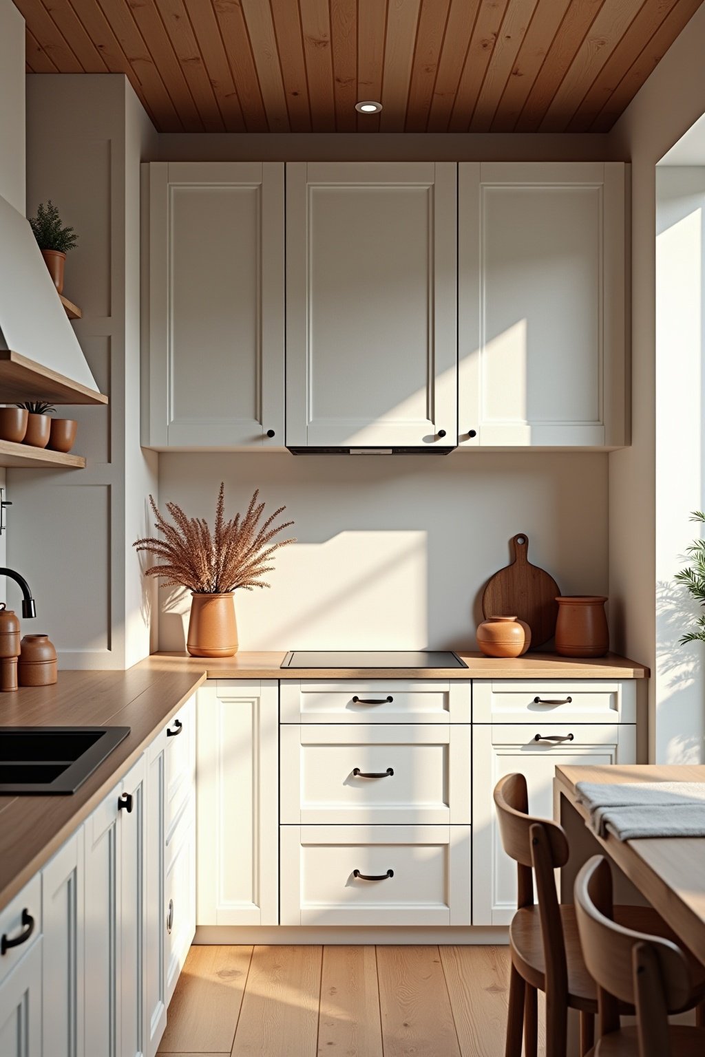 kueche weiss mit holz kombiniert outline 6