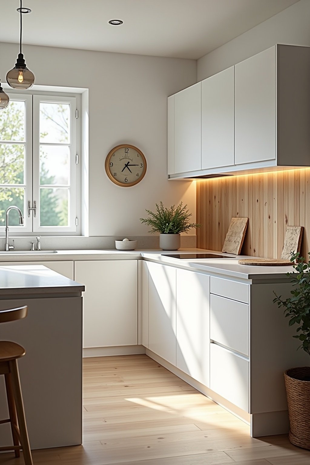 kueche weiss mit holz kombiniert outline 8