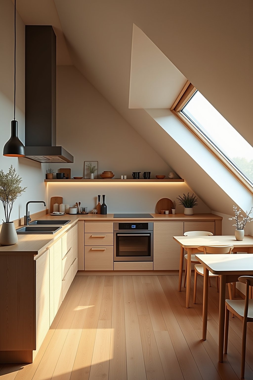 Herausforderungen Küche unter Dachschräge