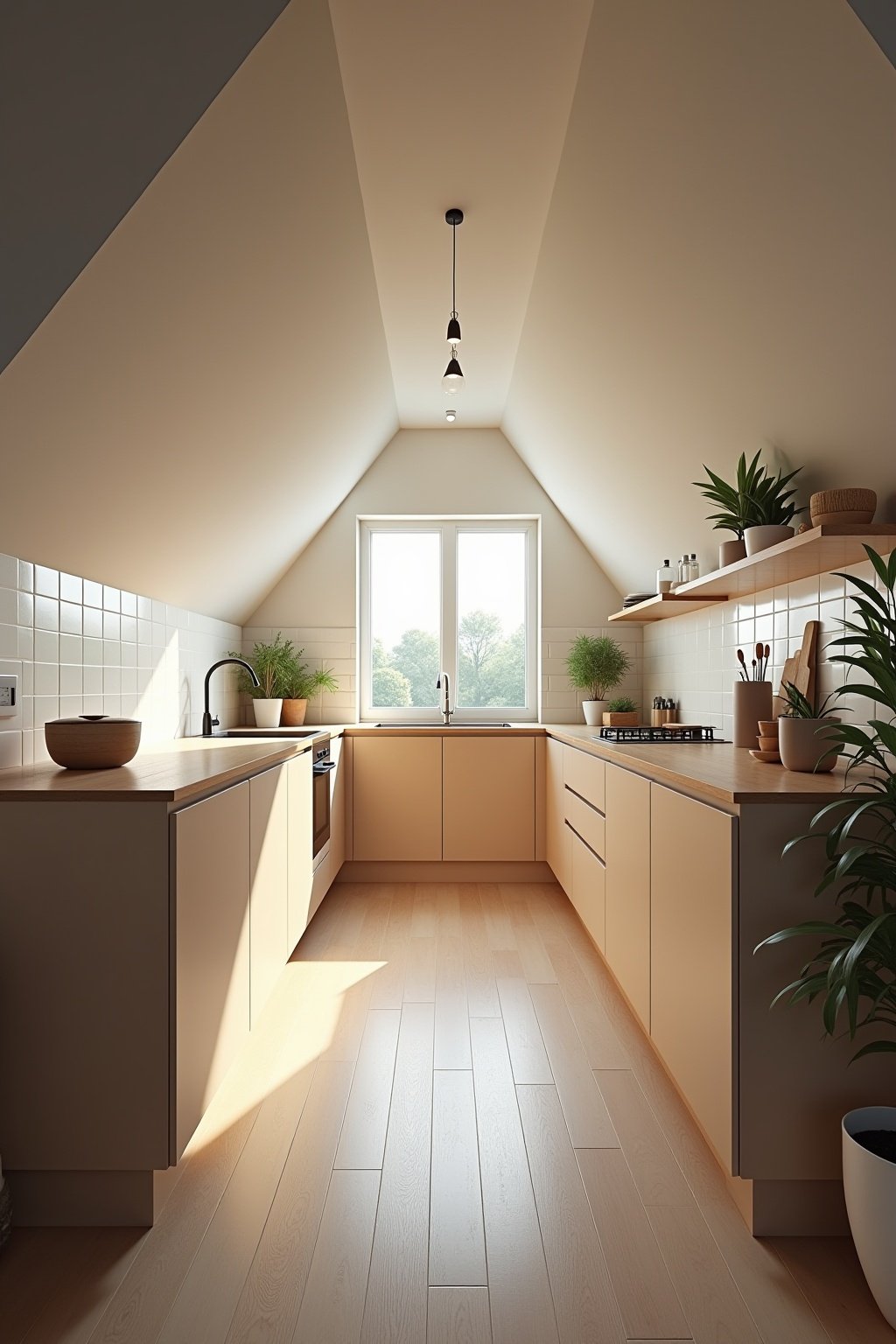 Stauraum Ideen Küche Dachschräge