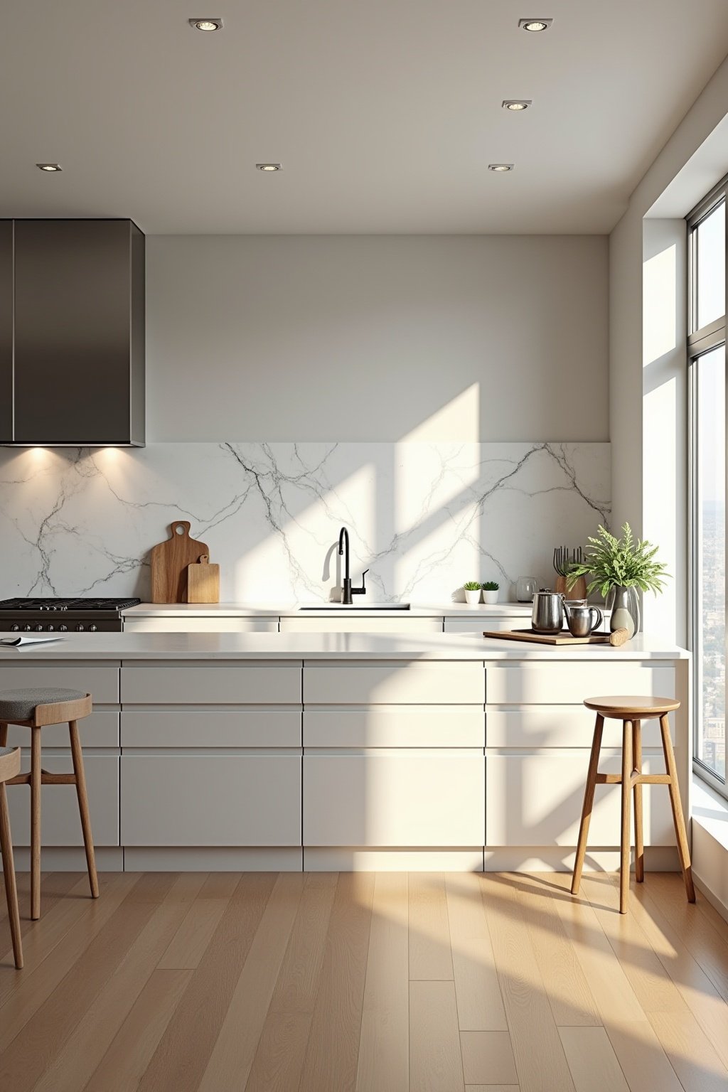 Materialien L-Form Küche