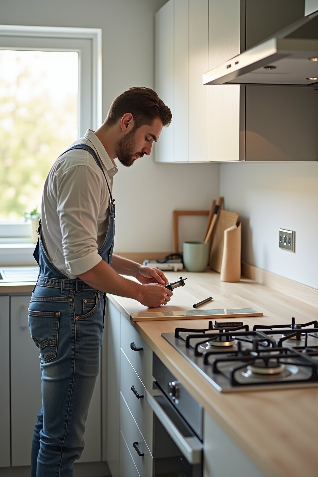 Schritte der Küchenmontage