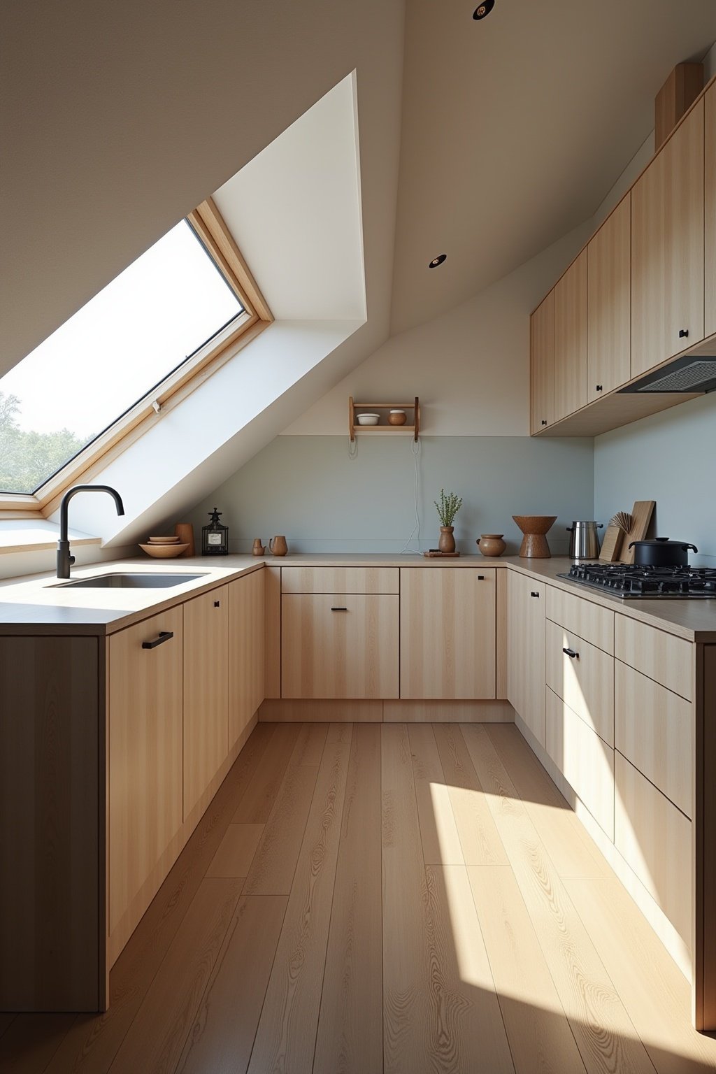 Besonderheiten einer Küche mit Dachschräge