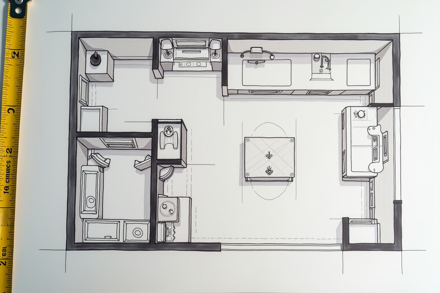 Die 8 Regeln für Mindestabstand zwischen Küchenzeilen