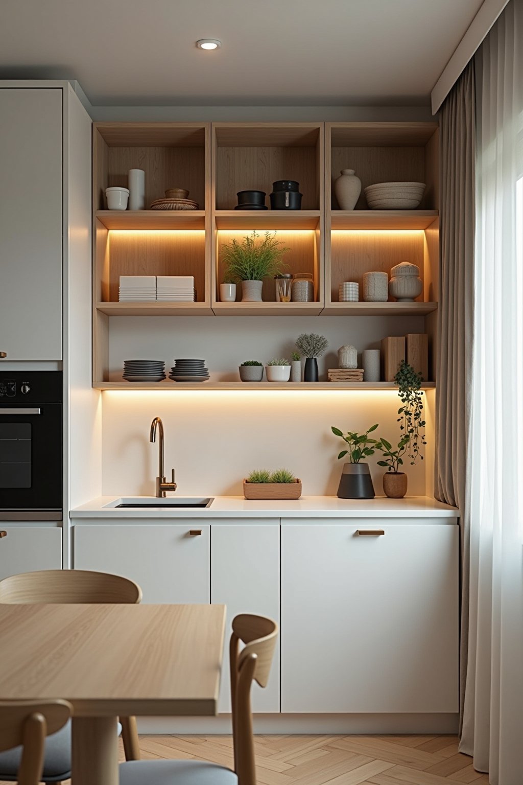 platzsparende kuechenideen outline 3