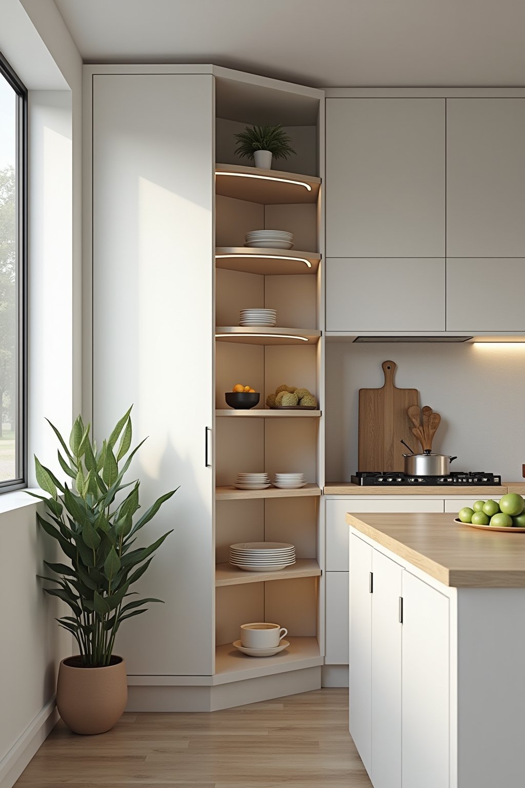 rondell eckschrank kueche outline 3