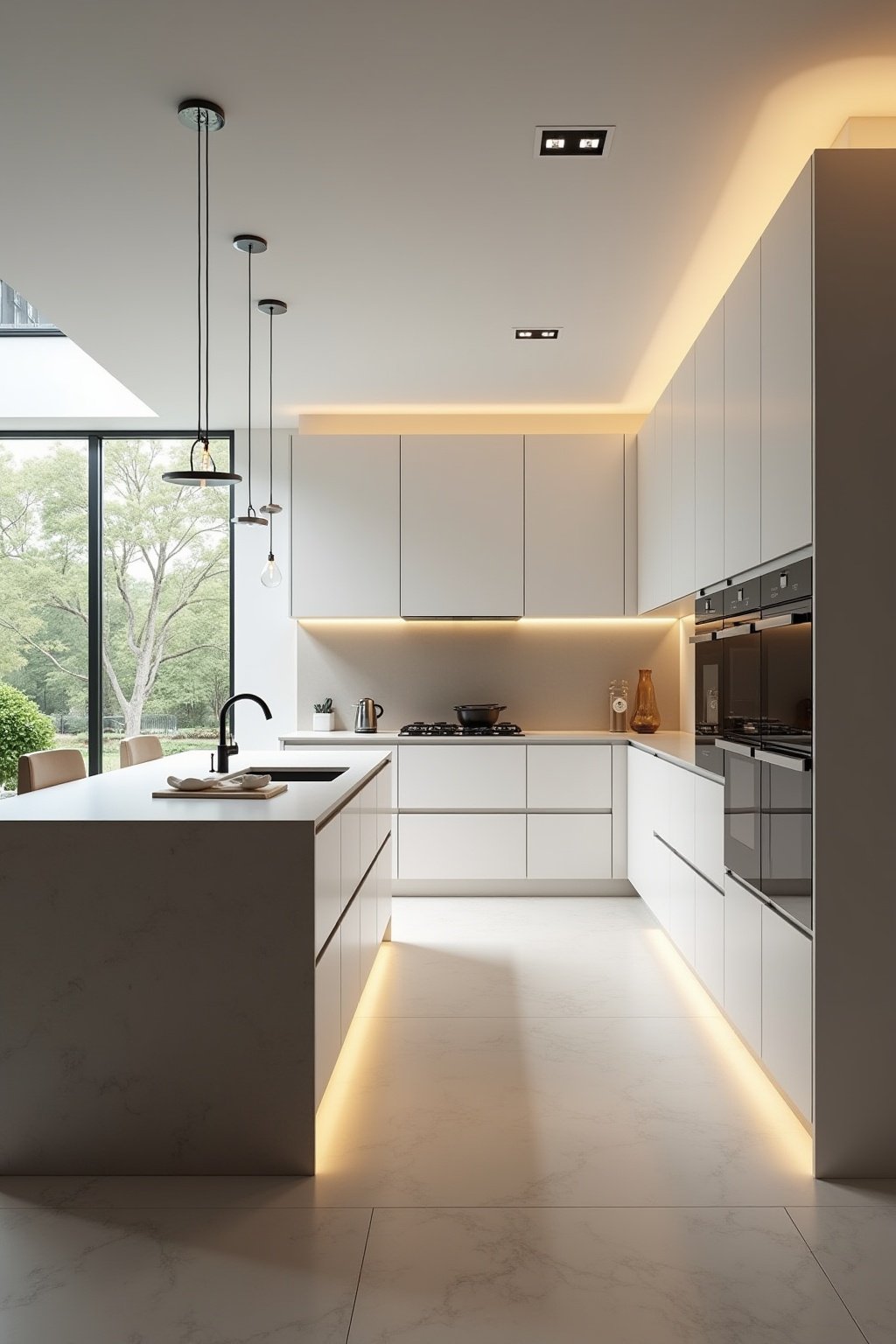 schwebende kueche planen outline 3