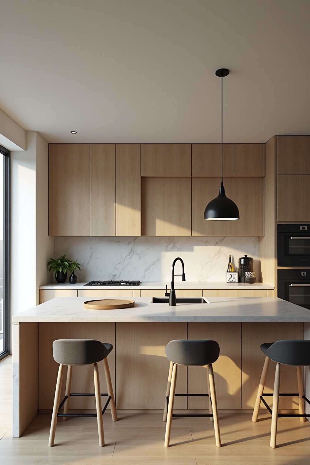 schwebende kueche planen outline 8