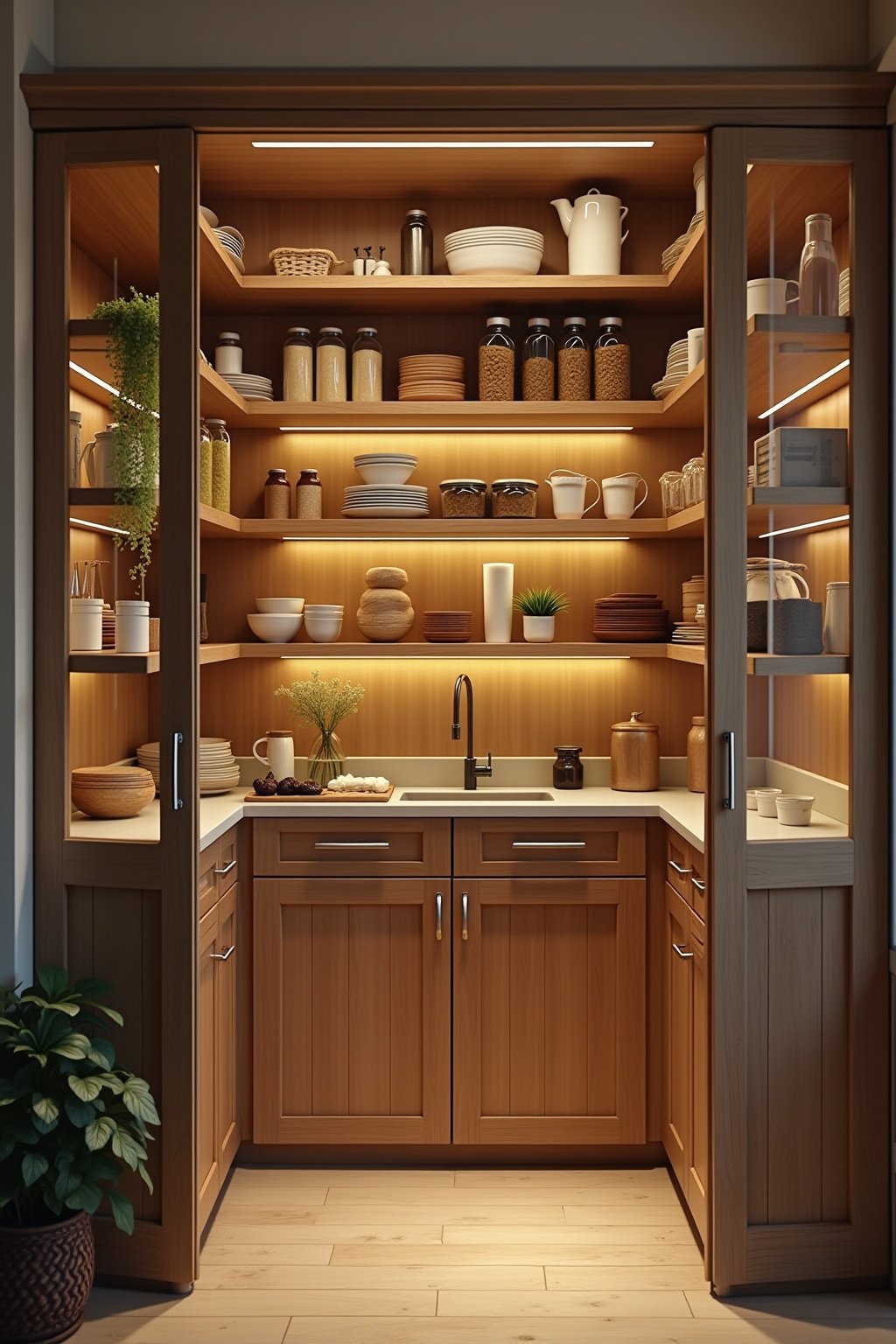 speisekammer in kueche integrieren outline 3