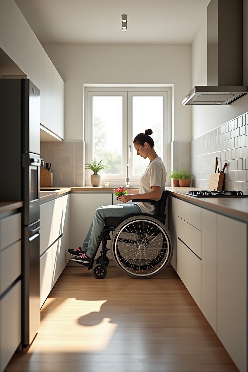 unterfahrbare arbeitsplatte outline 1