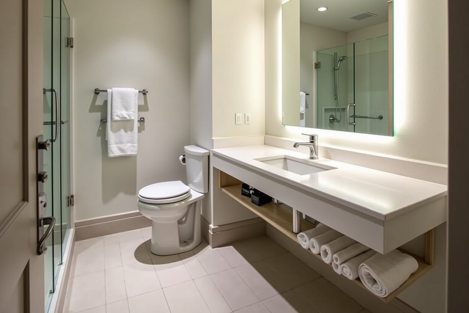 8 Ideen für unterfahrbare Arbeitsplatte im Bad